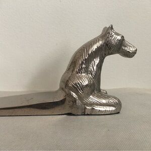 Rare Vintage horse Head Silver Plated door stop